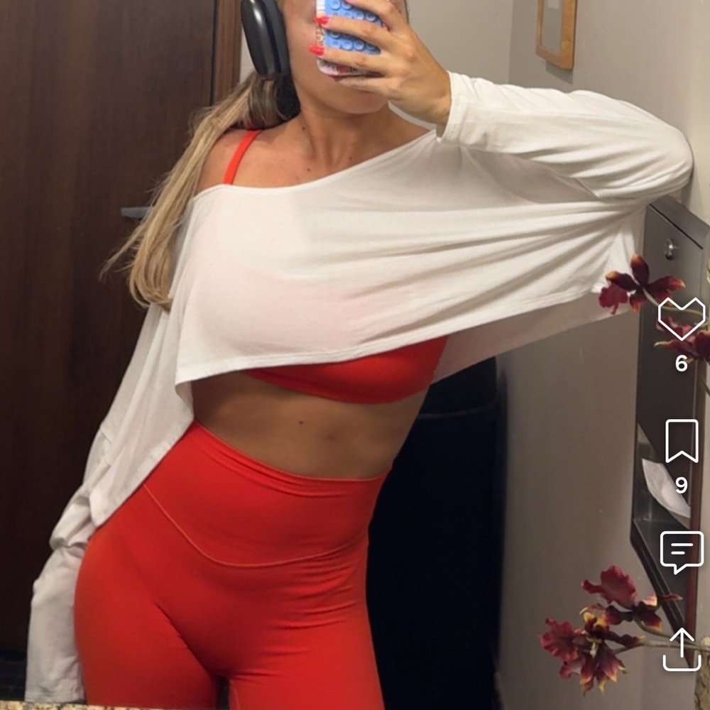 Vibrant Red Women's Bike Shorts